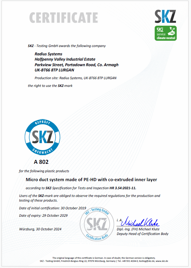 SKZ Certificate (English)